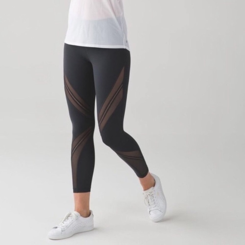 Lululemon High Time Black 3/4 length leggings